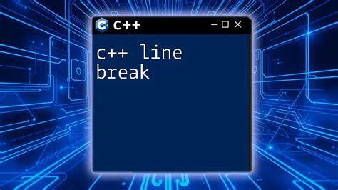 How To Check Line Break In C++