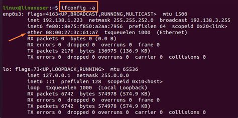 how to check mac address linux ubuntu