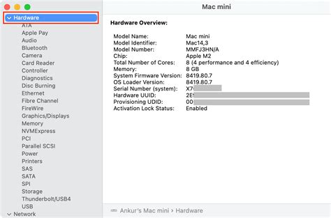 how to check mac configuration with serial number