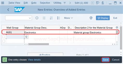 how to check material group in sap