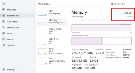 how to check memory frequency windows 11