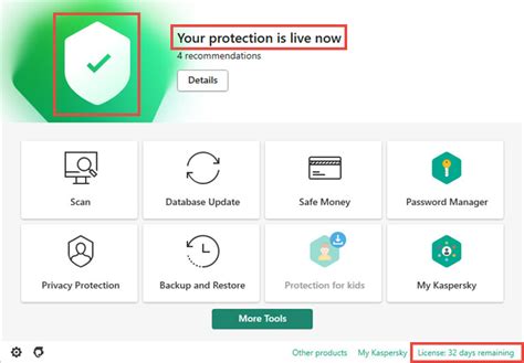 how to check my kaspersky activation code