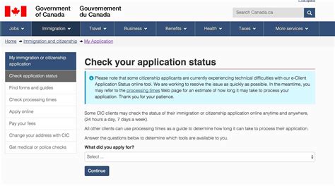how to check my status application