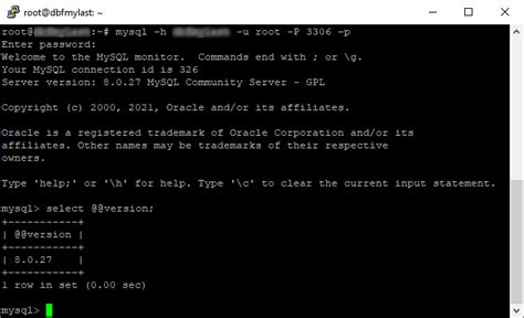 how to check mysql database status in linux