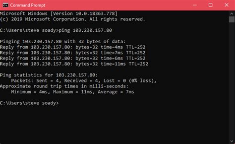 how to check network latency between 2 servers in windows
