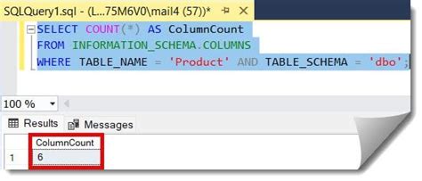 How To Check Number Of Columns In A Table In Sql Server