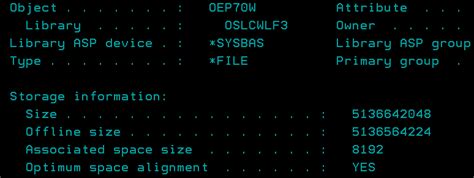 How To Check Object Size In As400