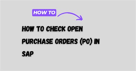how to check open po in sap table
