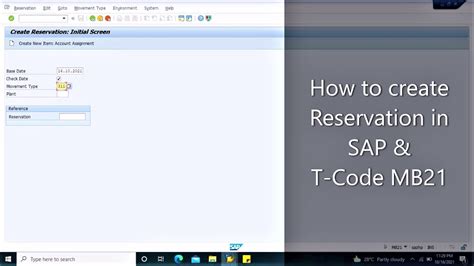 how to check open reservation in sap
