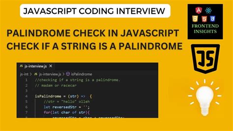 how to check palindrome string in javascript