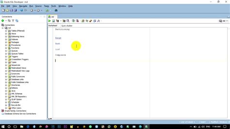 How To Check Partition In Oracle Sql Developer