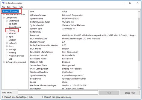 how to check pc specs windows 10 command