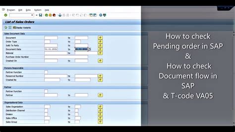 how to check pending reservation list in sap