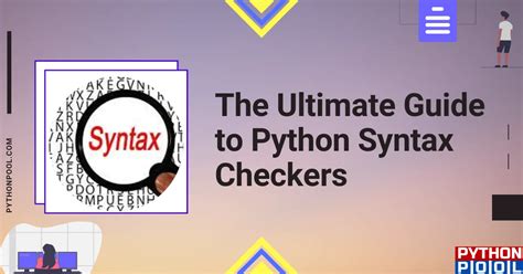 how to check python syntax