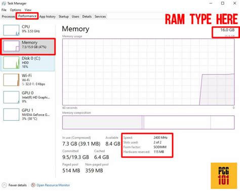 how to check ram type in pc windows 10