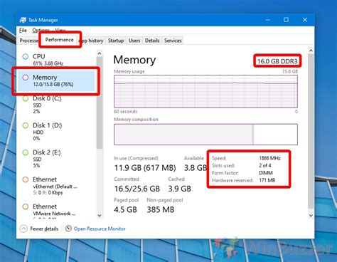 how to check ram type in windows 10 pro