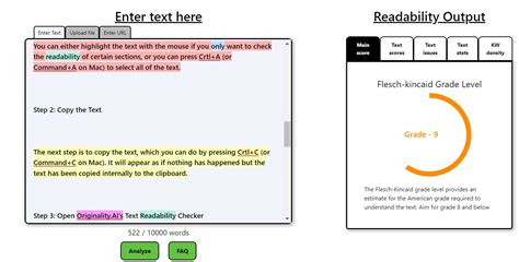 how to check reading level in google docs