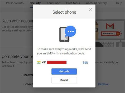 how to check recovery phone number in gmail