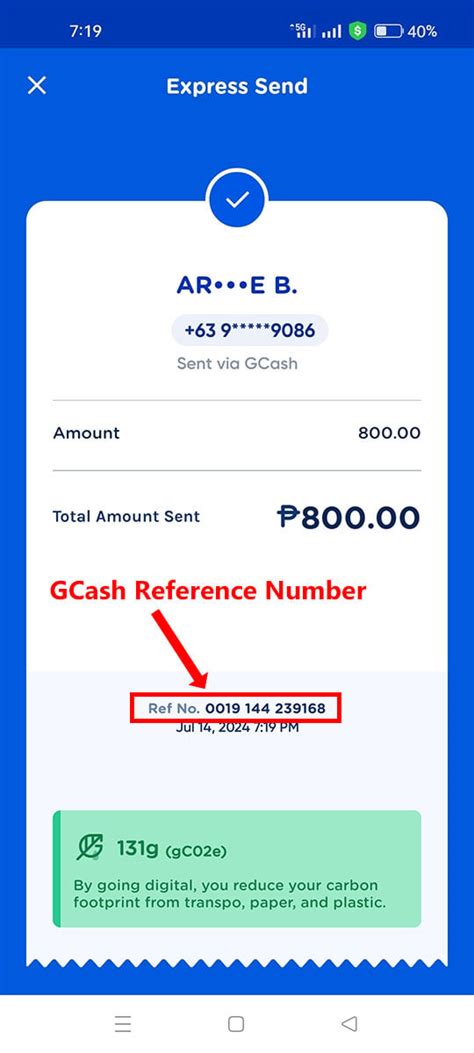 How To Check Reference Number In Gcash