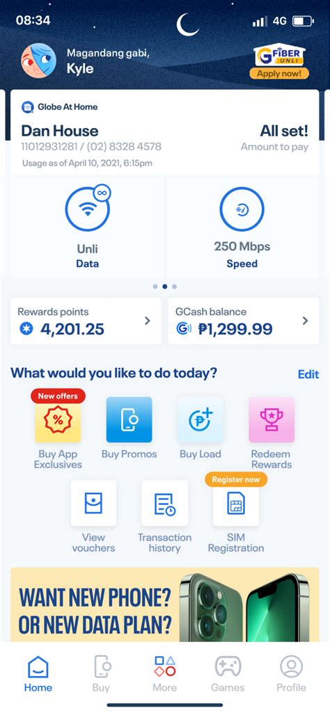 how to check reward points in globe one app