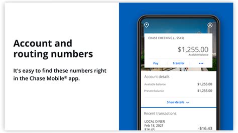 how to check routing number chase app