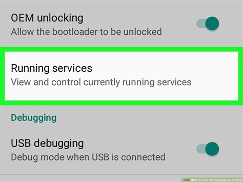 how to check running apps in android