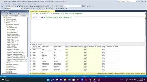 How To Check Schema Of A Table In Sql Server