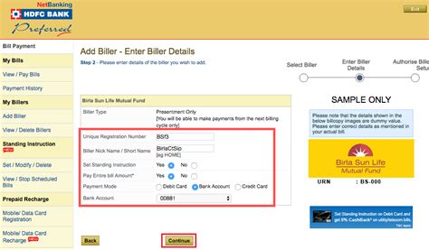 how to check sip in hdfc netbanking