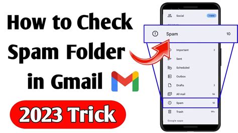 how to check spam folder in gmail mobile