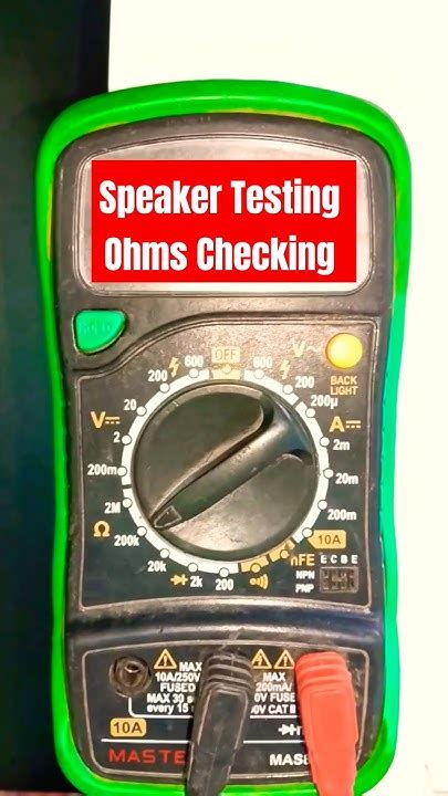 How To Check Speaker Ohms With Multimeter