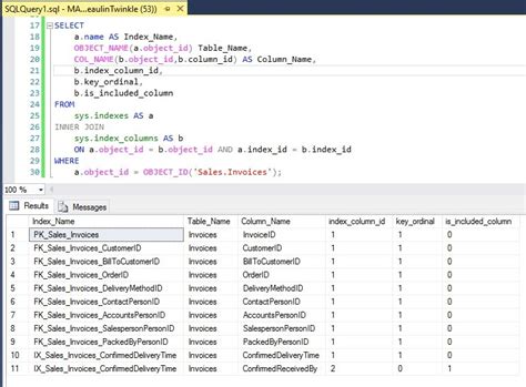 How To Check Sql Table Index