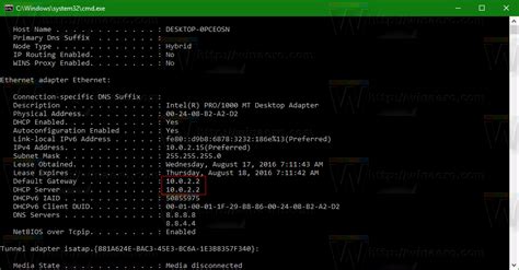how to check system ip address in windows 10 using cmd