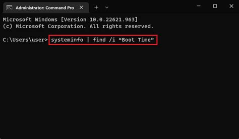 how to check system restart time in cmd