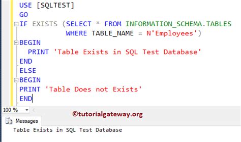 How To Check Table Exists In Sql Server