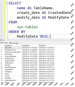 How To Check Table Modified Date In Sql Server