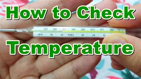 How To Check Temperature Using Thermometer