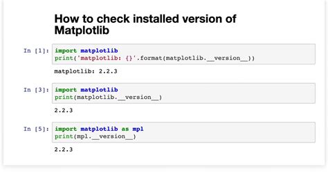 How To Check The Matplotlib Version