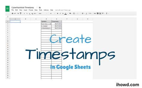 how to check timestamp on google docs