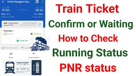 how to check train ticket confirmation without pnr