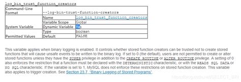 How To Check Value Of Log Bin Trust Function Creators