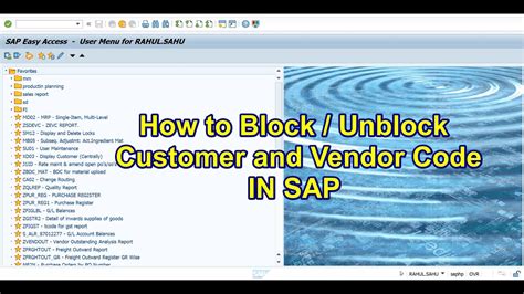 how to check vendor block in sap