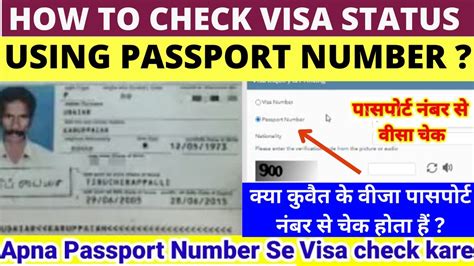 how to check visa status using passport number