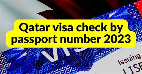 how to check visa status using passport number in qatar