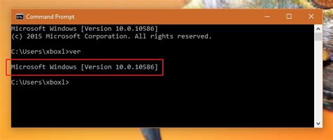 how to check windows 10 version in cmd