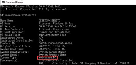 how to check windows 32 or 64 bit command line