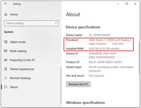 how to check windows server specifications