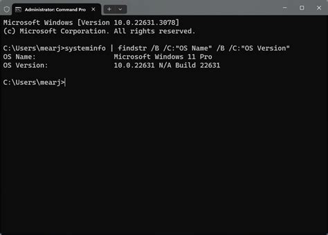 how to check windows version in c drive