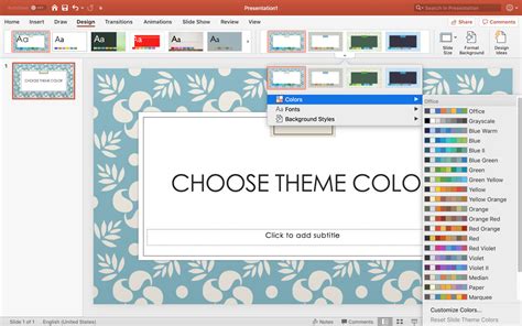 how to choose a theme in powerpoint