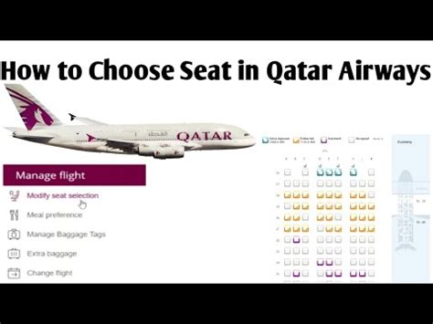how to choose seat in qatar airways online