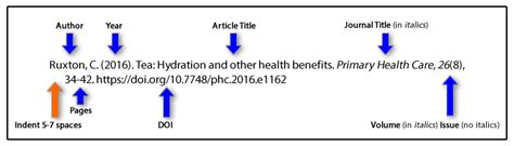 how to cite a journal article apa reference page